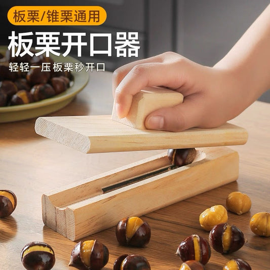 Chestnut Cutter - Easy Grip Nut Splitter with Safety Lock