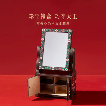 Handmade Mini Wardrobe Makeup Mirror - Vintage Dollhouse Style