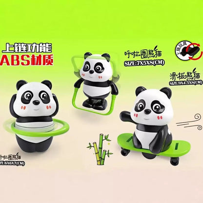 Clockwork Panda Set (3pcs) - Wind-Up Mechanical Toy Collection