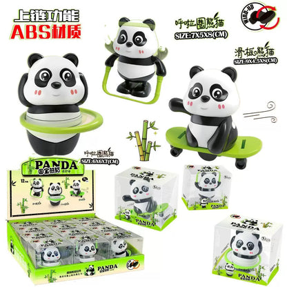 Clockwork Panda Set (3pcs) - Wind-Up Mechanical Toy Collection