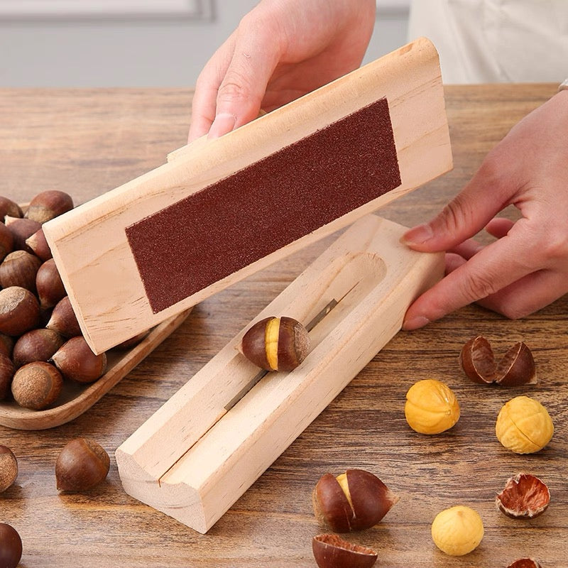 Chestnut Cutter - Easy Grip Nut Splitter with Safety Lock
