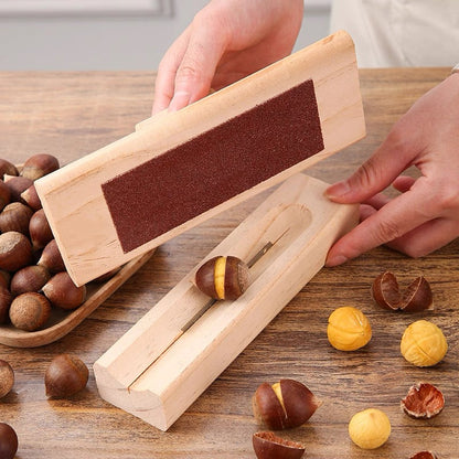 Chestnut Cutter - Easy Grip Nut Splitter with Safety Lock