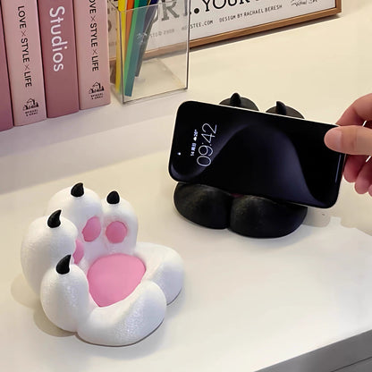 Cat Paw Phone Grip Stand - Cute Cartoon Animal Phone Holder for Desk & Car