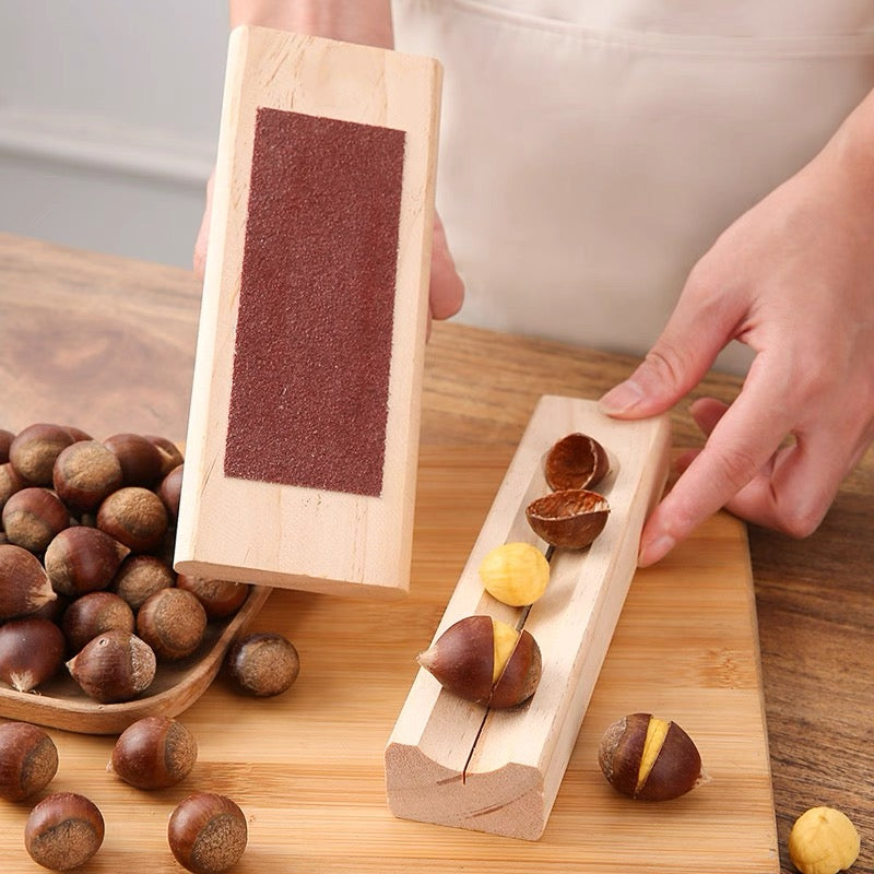 Chestnut Cutter - Easy Grip Nut Splitter with Safety Lock