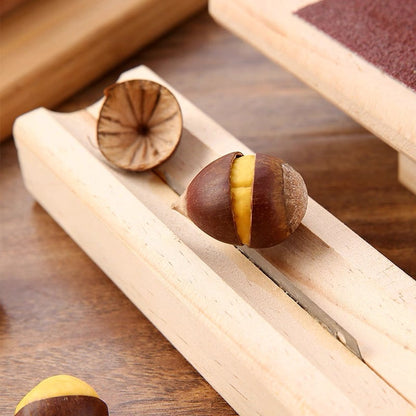 Chestnut Cutter - Easy Grip Nut Splitter with Safety Lock