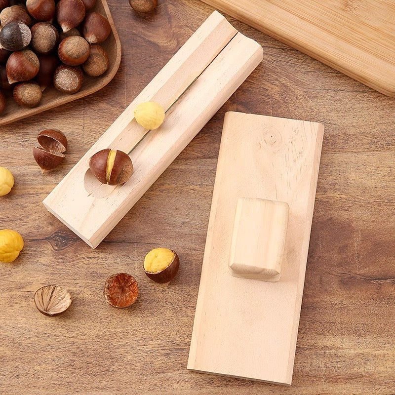 Chestnut Cutter - Easy Grip Nut Splitter with Safety Lock