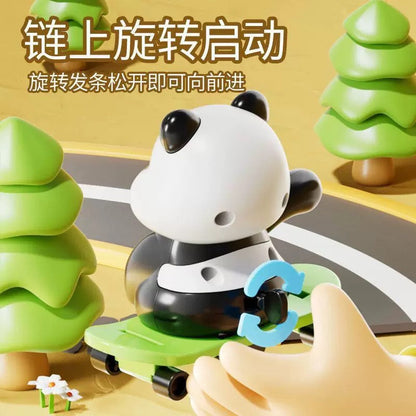Clockwork Panda Set (3pcs) - Wind-Up Mechanical Toy Collection